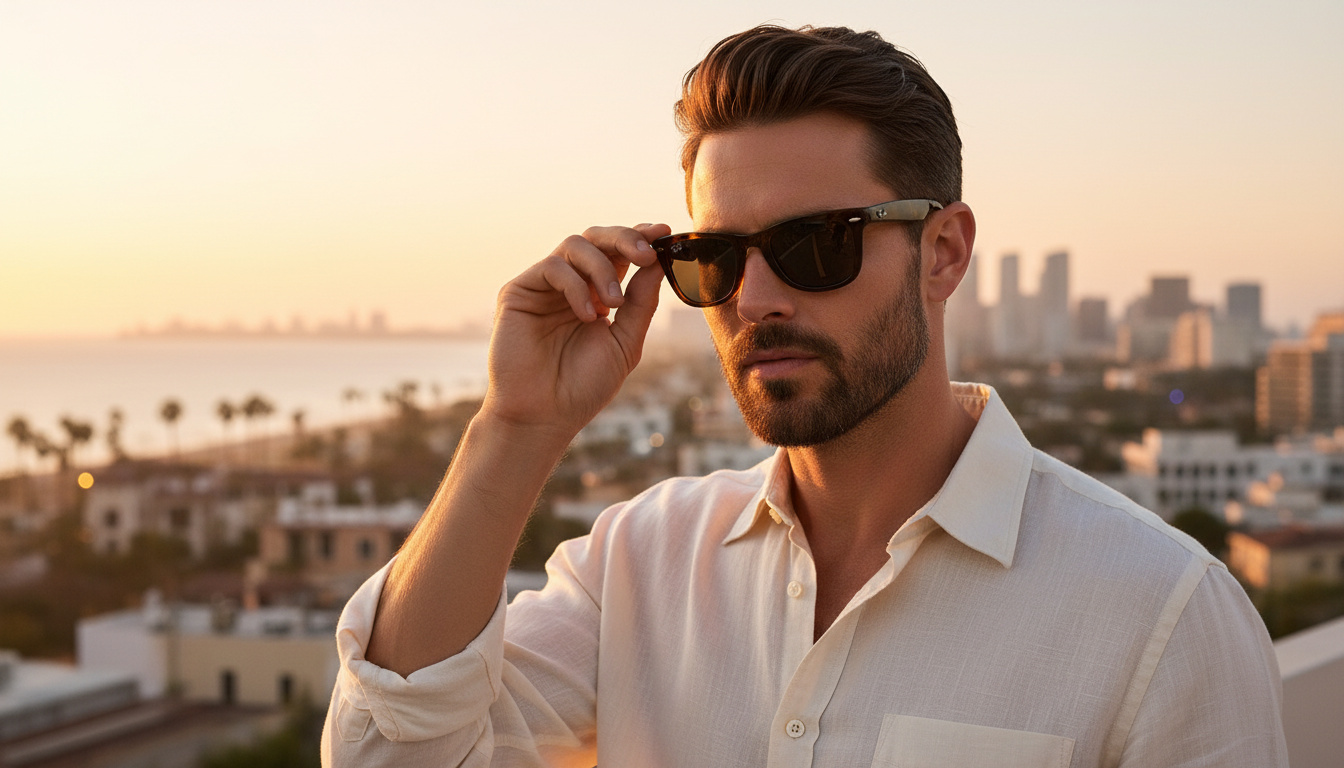 Vista frontale Ray-Ban FOLDING WAYFARER (RB4105 - 710/B1)