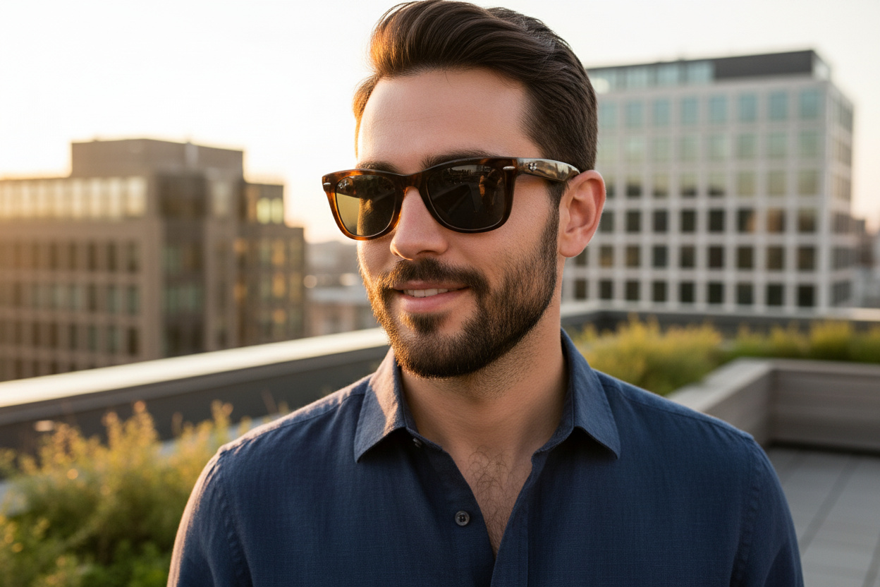 Vue de face Ray-Ban FOLDING WAYFARER (RB4105 - 710/R5)