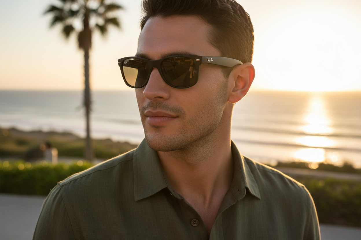 Vue de face Ray-Ban NEW WAYFARER (RB2132 - 601S78)
