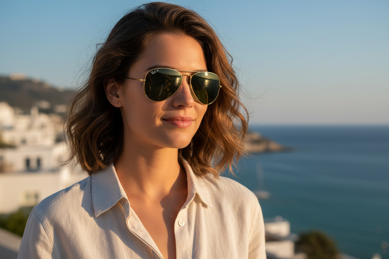 Vue de face Ray-Ban AVIATOR LARGE METAL (RB3025 - 001/58)