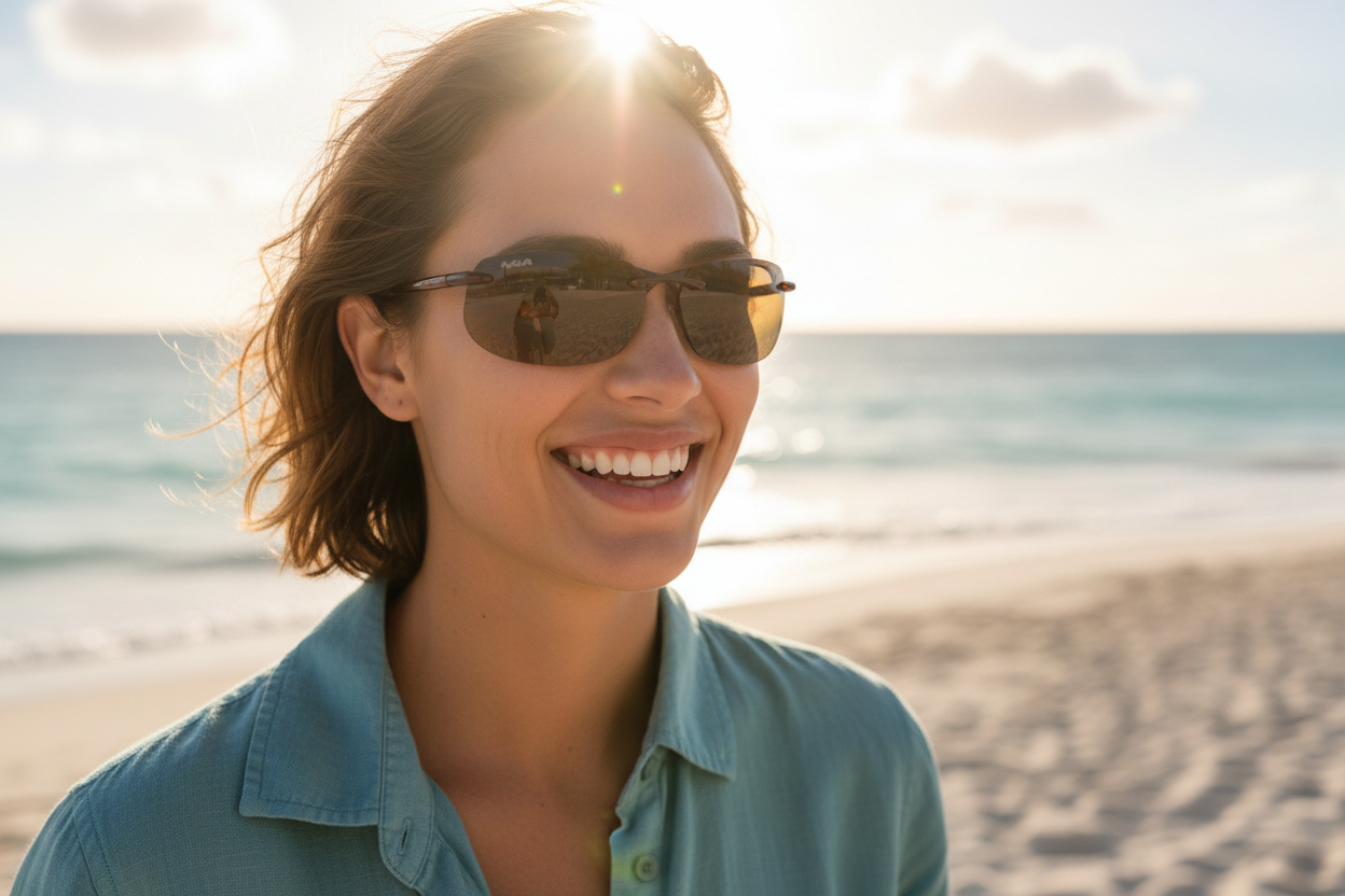 Vista frontale Maui Jim Banyans (H412-10)