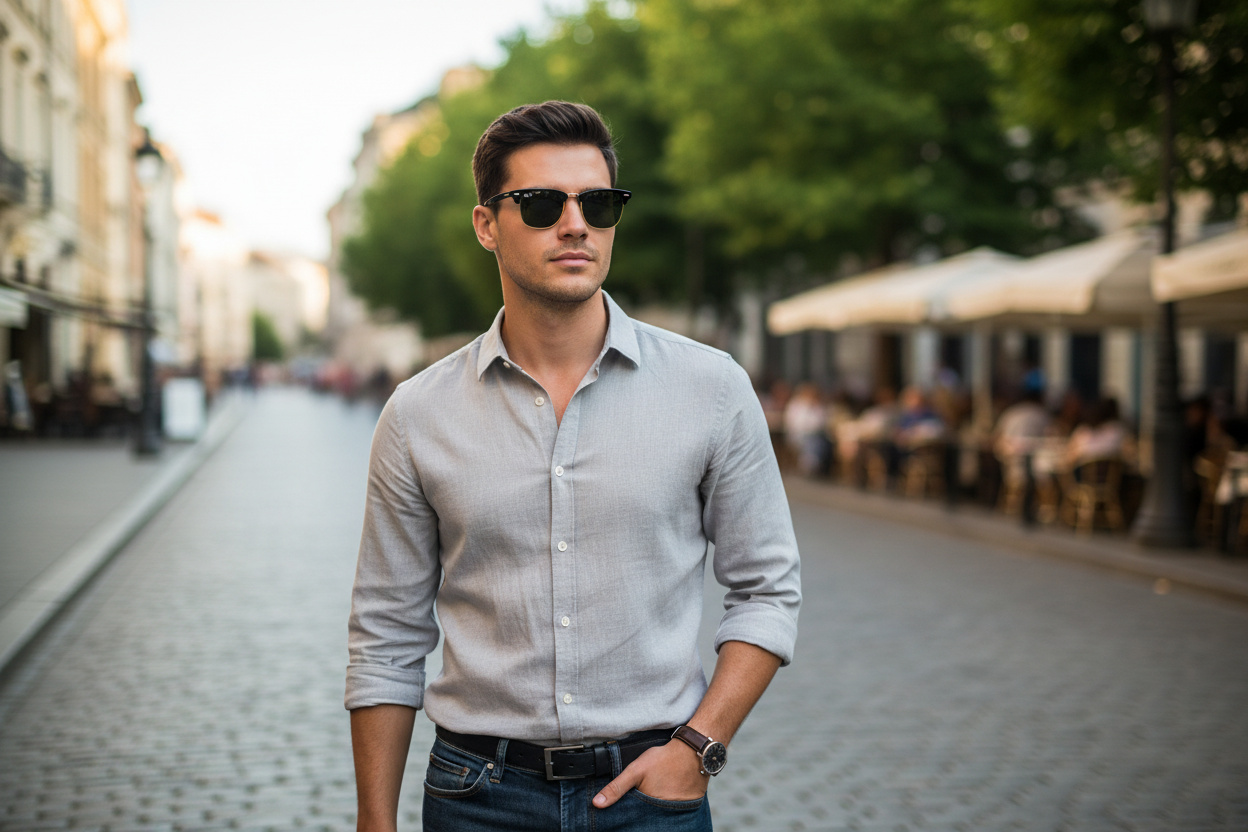 Vue de face Ray-Ban CLUBMASTER METAL (RB3716 - 187/58)