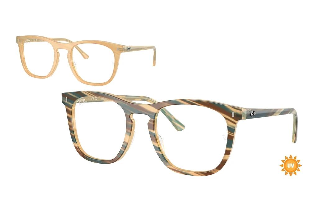 Ray-Ban   RX2210V 8383 Photo Striped Brown