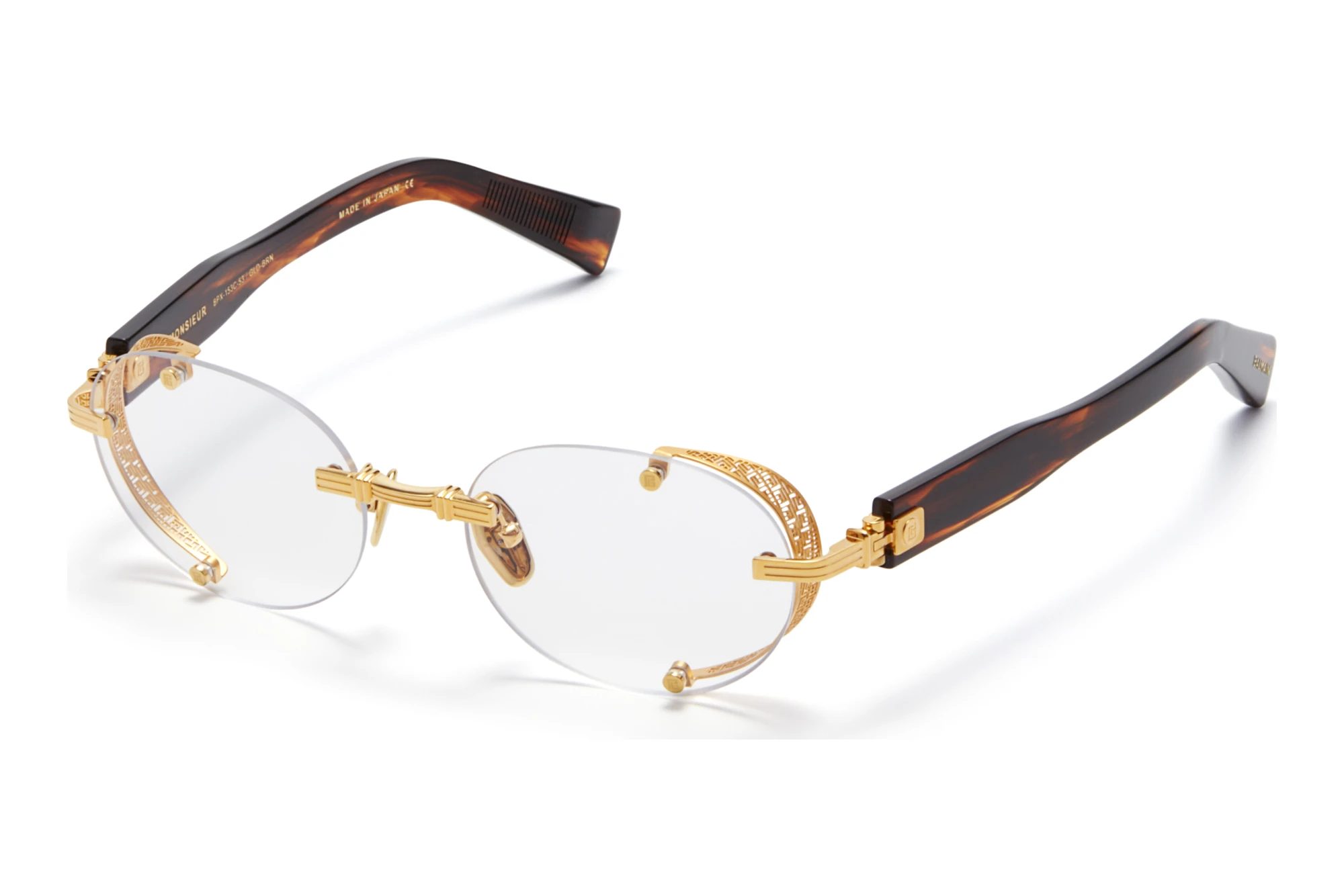 Balmain Paris   BPX-153 C Yellow Gold - Medium Brown Swirl
