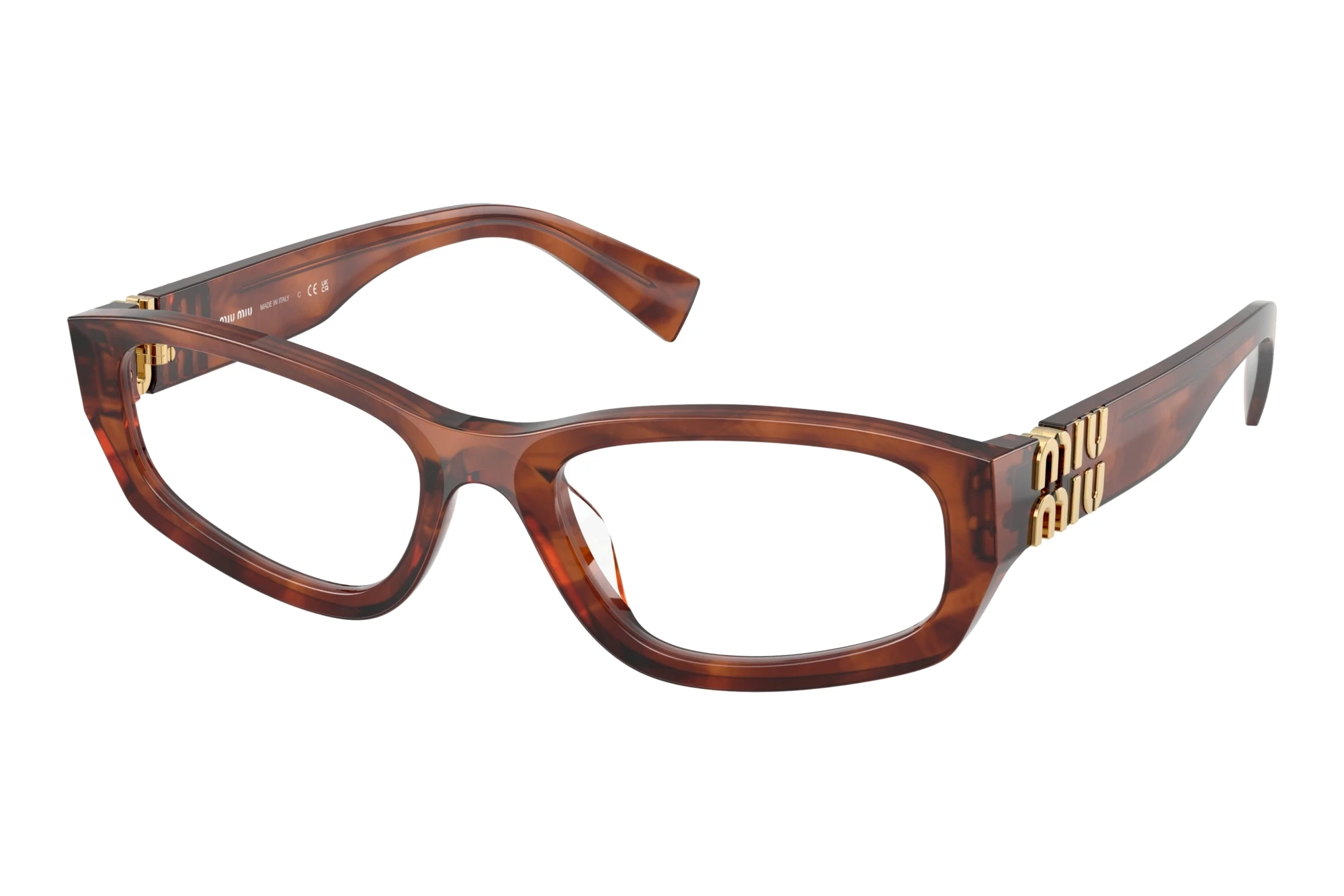 Miu Miu   MU 04YV 26E1O1 Striped Tobacco