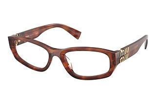 Miu Miu MU 04YV 26E1O1 Striped Tobacco