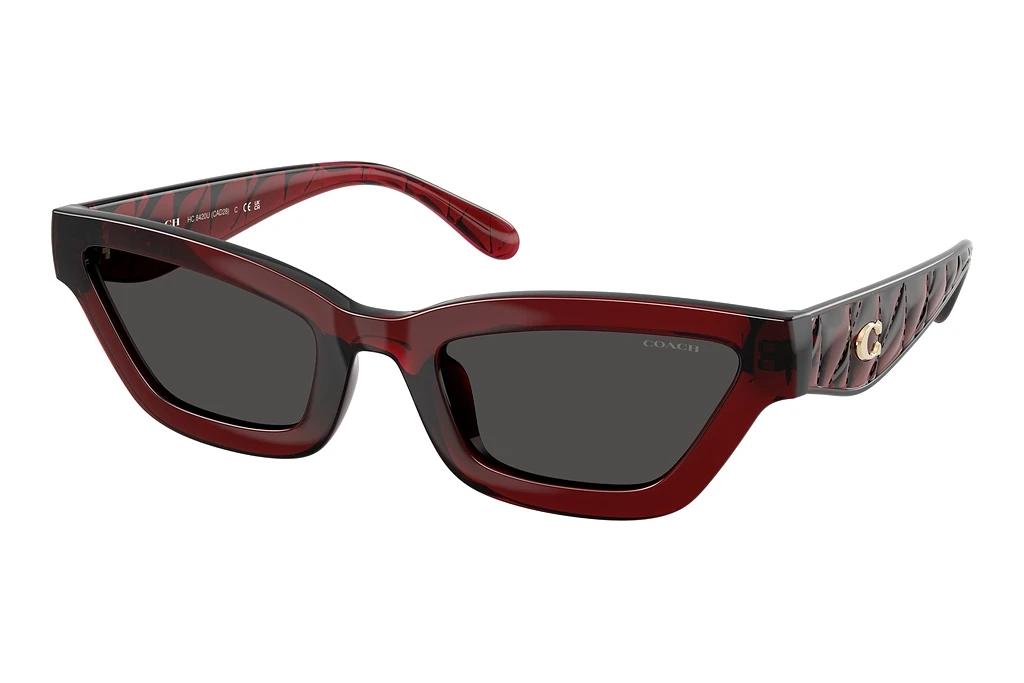 Coach   HC8420U 587487 Grey SolidTransparent Deep Red