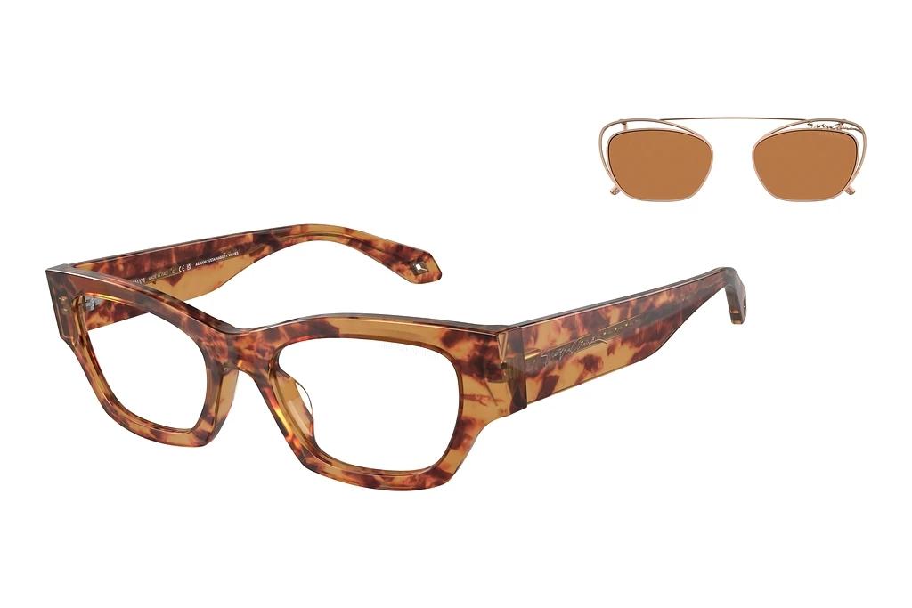 Giorgio Armani   AR8185U 59781W Clear Blue Light FilterOrange Havana