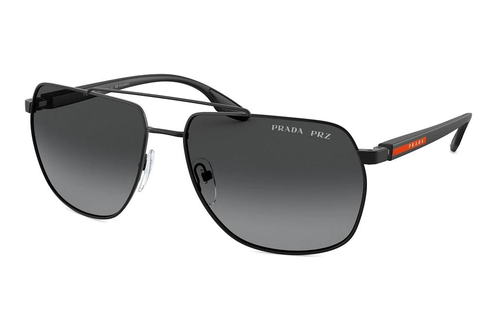 Prada Linea Rossa   PS 55VS 1BO5W1 Polarized Grey GradientMatte Black