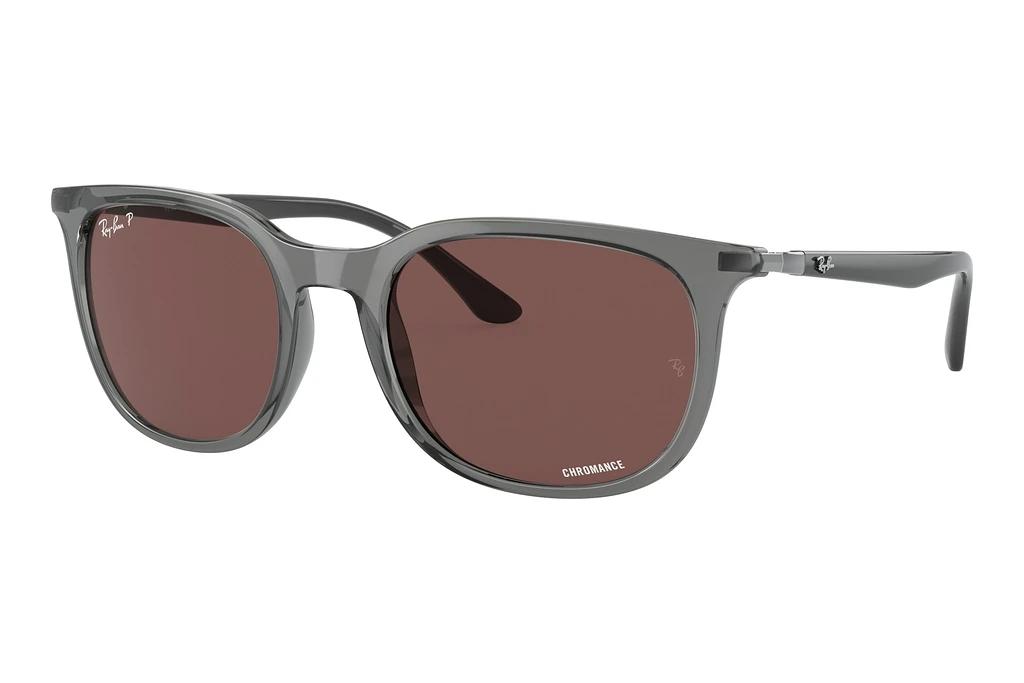 Ray-Ban   RB4386 6650AF Dark VioletTransparent Grey