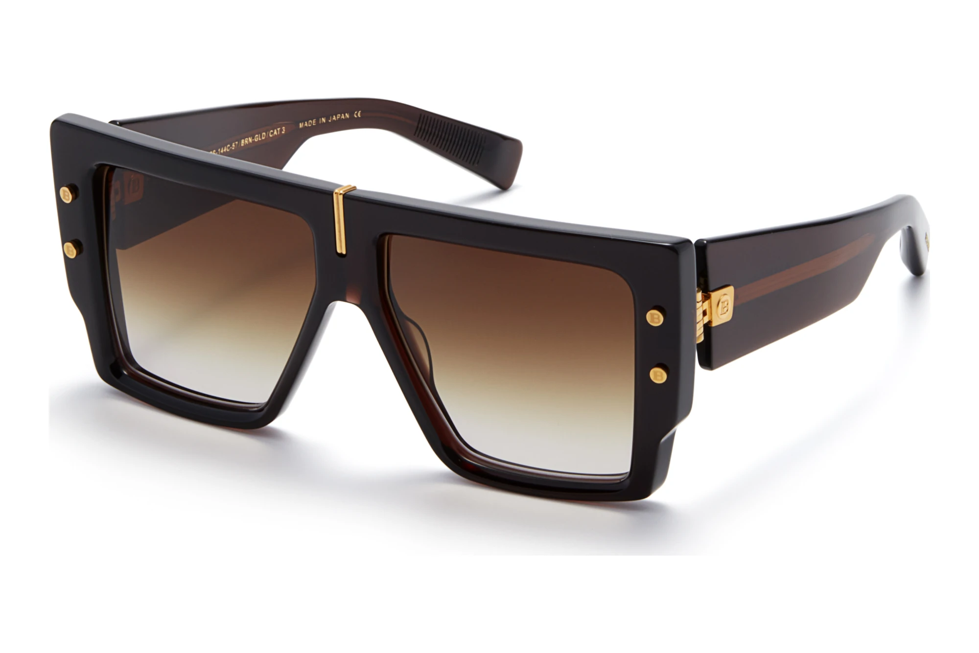 Balmain Paris   BPS-144 C Dark Brown to Clear - ARCrystal Chocolate Brown - Yellow Gold w