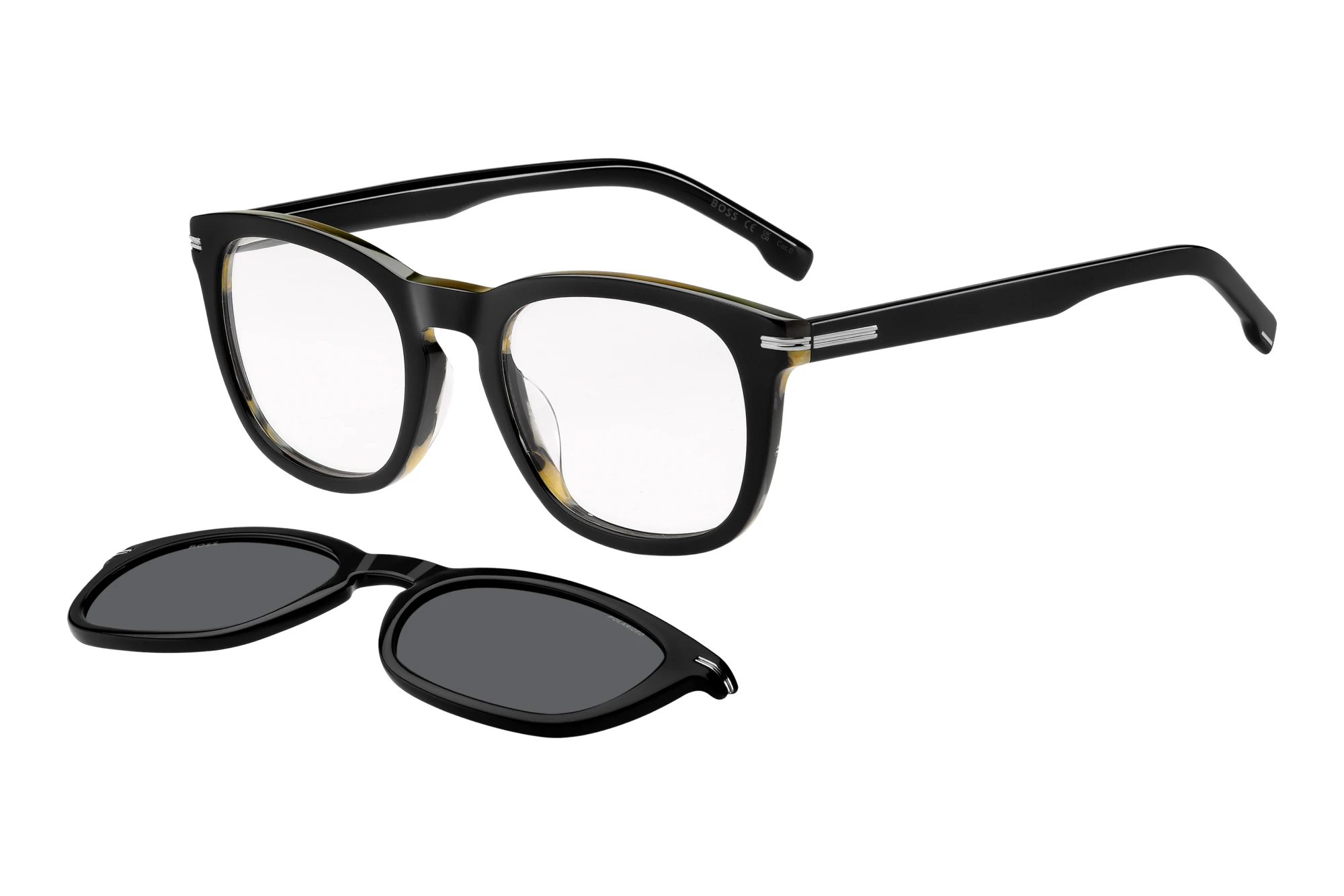 Boss   BOSS 1725/G/CS QF6/M9 GREY POLARIZEDBLACK STRIPED WHITE