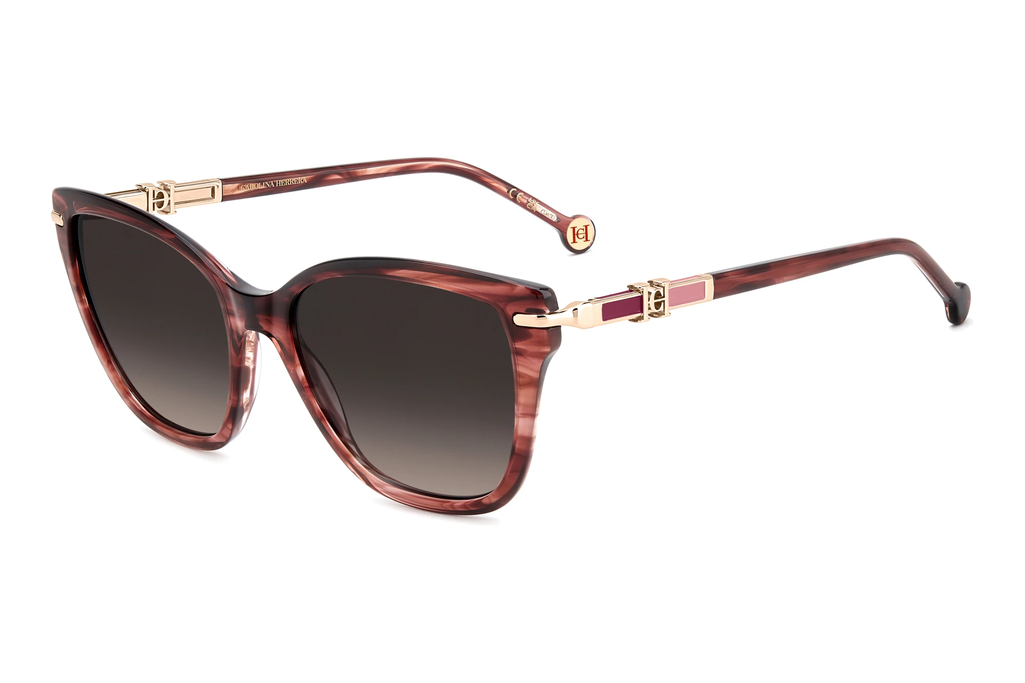Carolina Herrera   HER 0379/S 573/HA BROWN SHADEDRED HORN