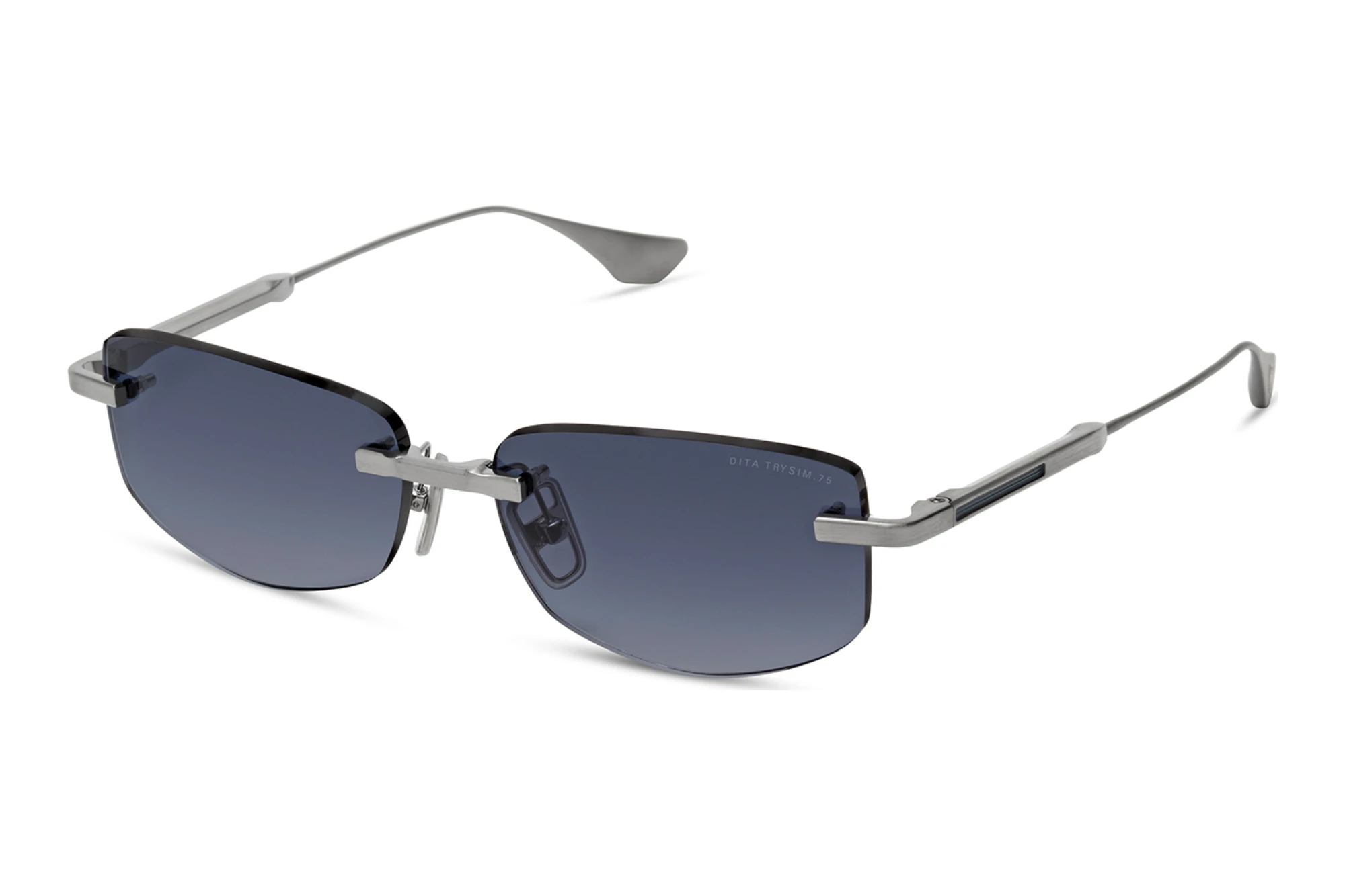 DITA   DTS-182 02A NIGHT BLUE TO CLEAR GRADIENTBRUSHED RAW TITANIUM
