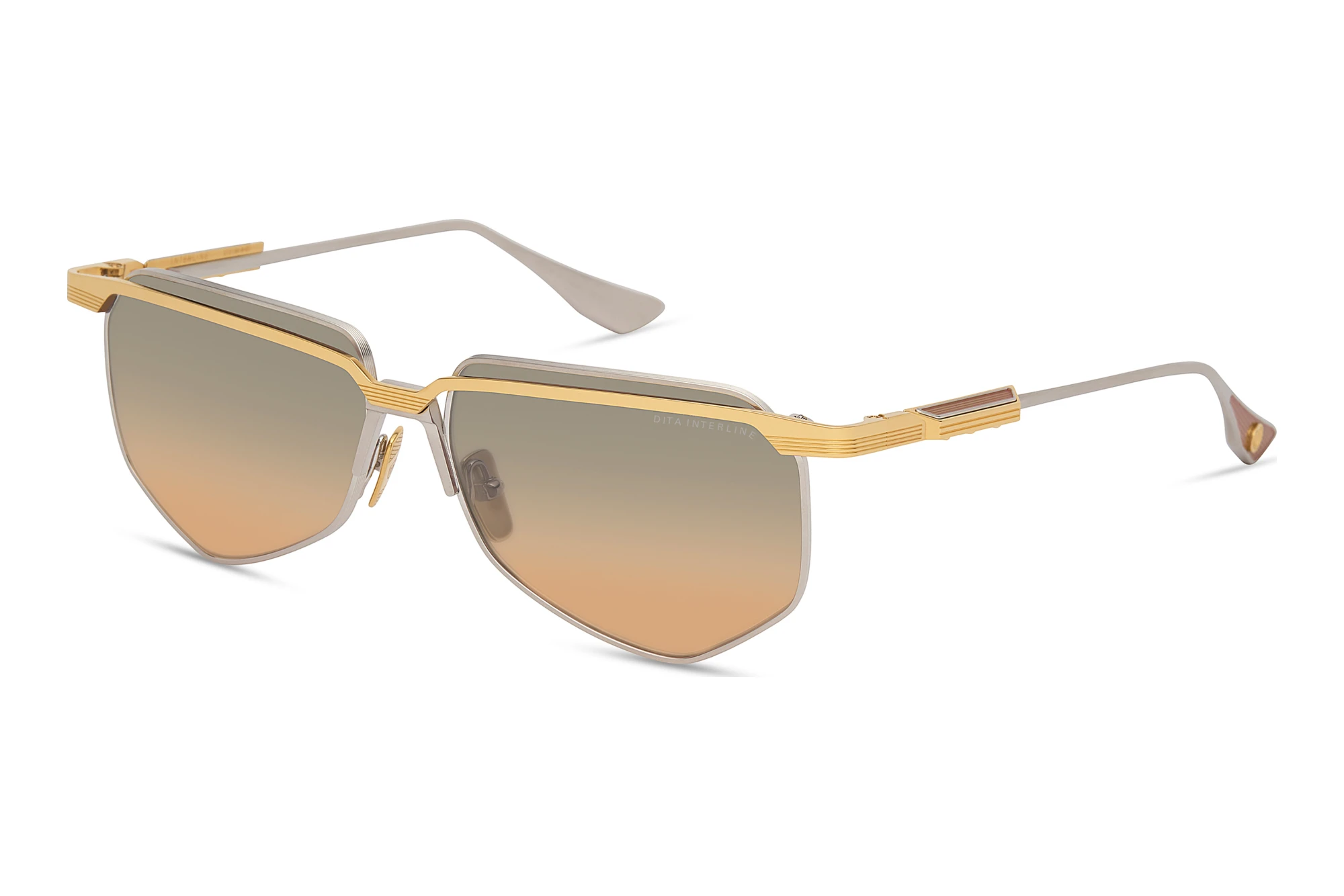 DITA   DTS-194 01A SMOKED ORANGE GRADIENTYELLOW GOLD - ANTIQUE SILVER