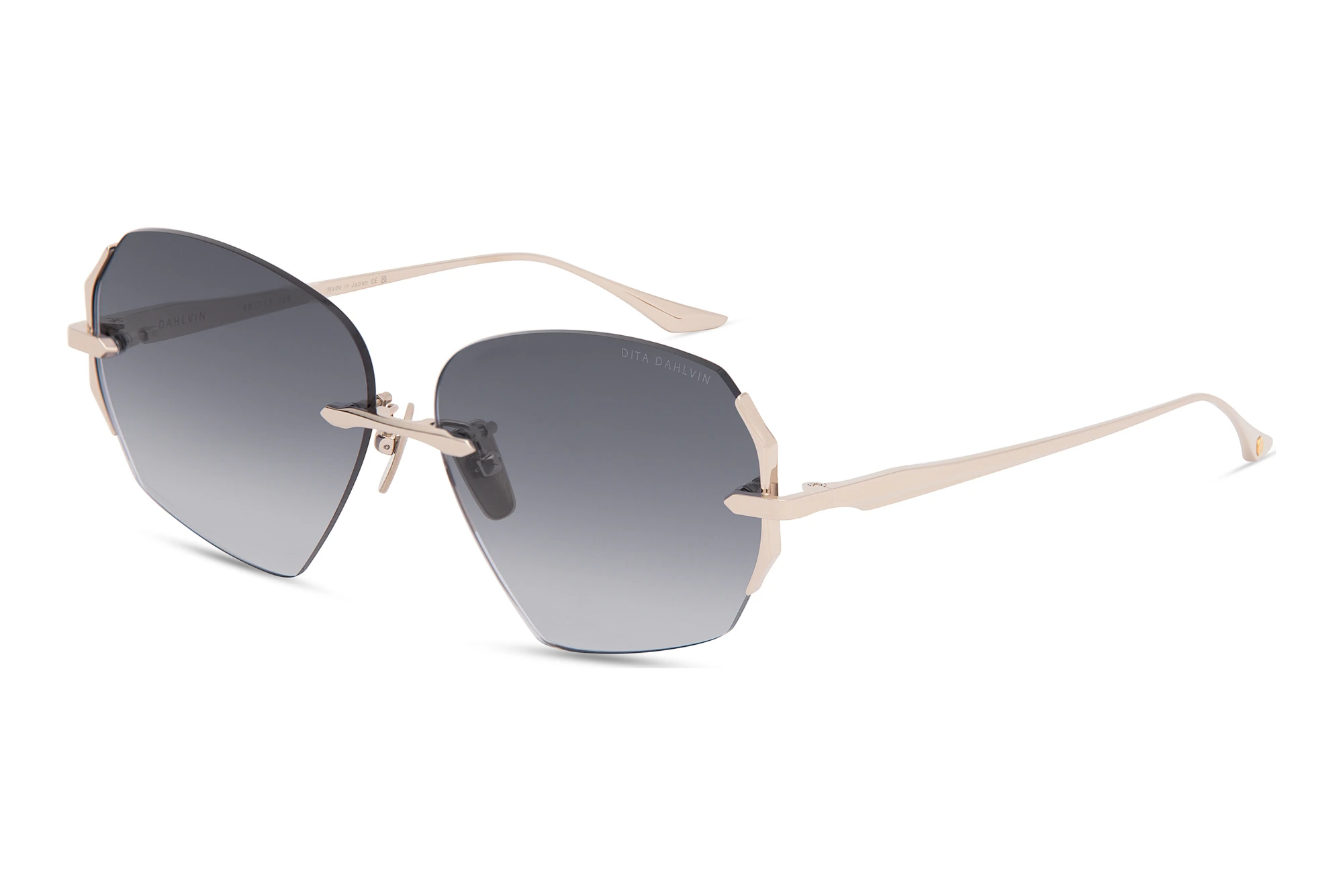 DITA   DTS-200 01A GREY TO CLEAR GRADIENTWHITE GOLD