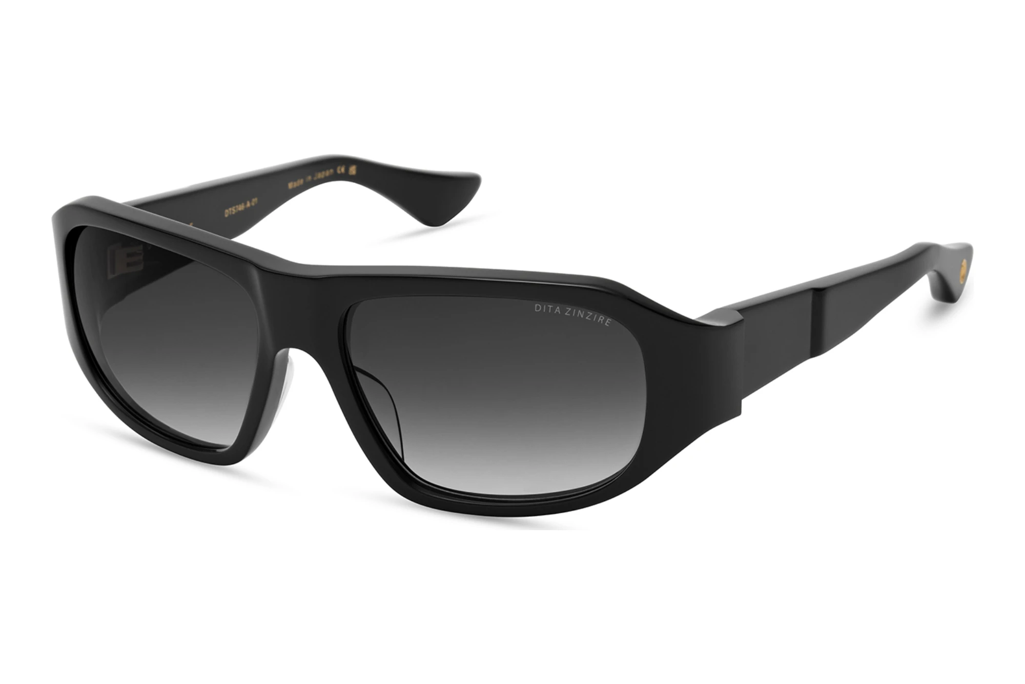 DITA   DTS-746 01A-Asian-Fit GREY TO CLEAR GRADIENTBLACK - YELLOW GOLD