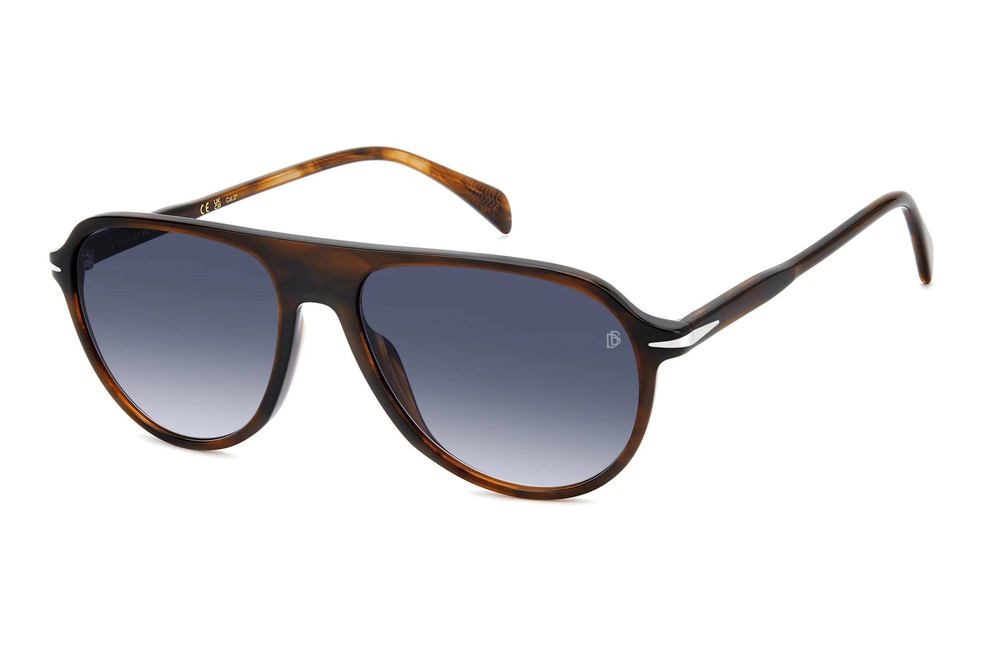 David Beckham   DB 1200/S EX4/08 DK BLUE SHADEDBROWN HORN