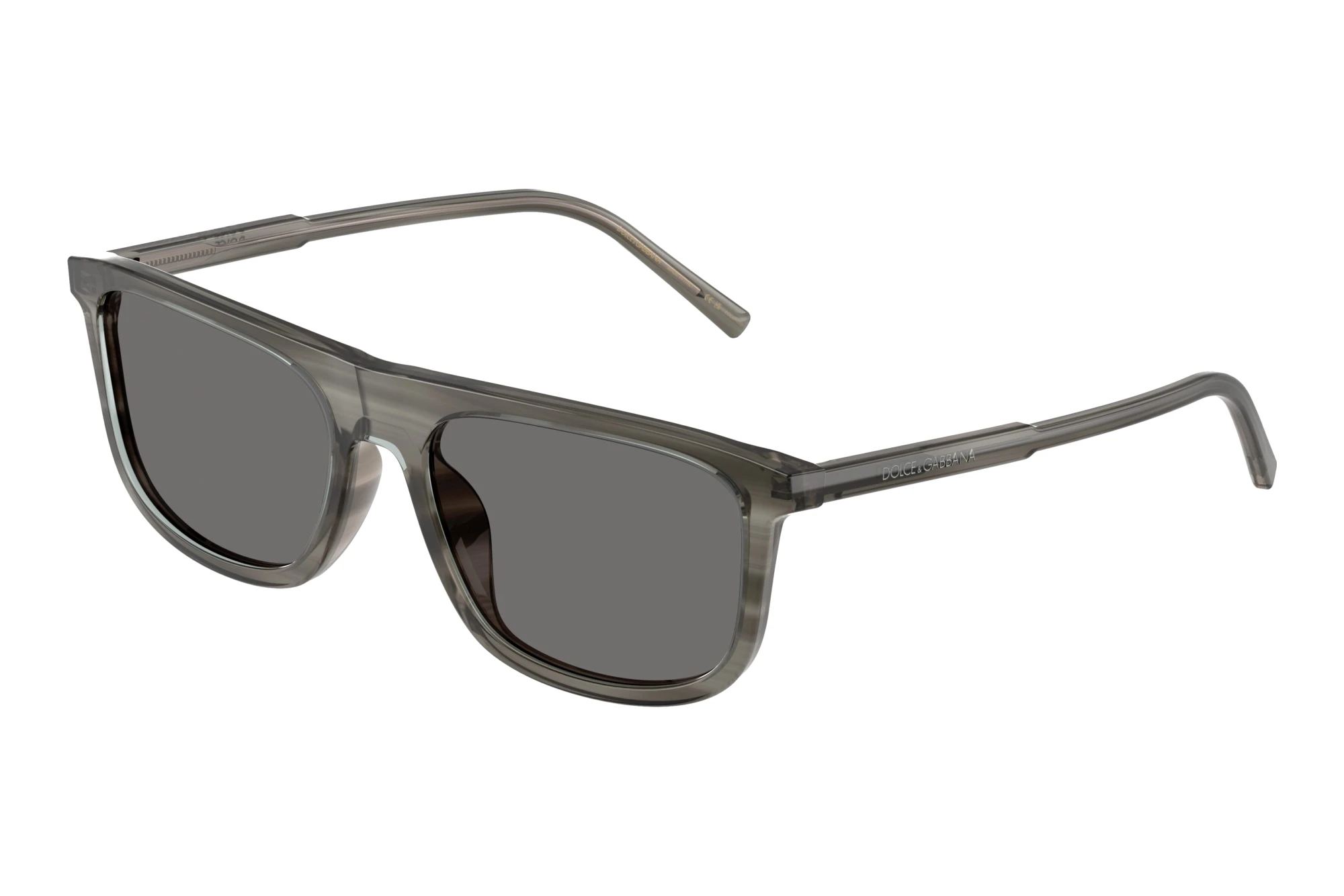 Dolce & Gabbana   DG4542 347981 Dark Grey PolarizedGrey On Striped Grey