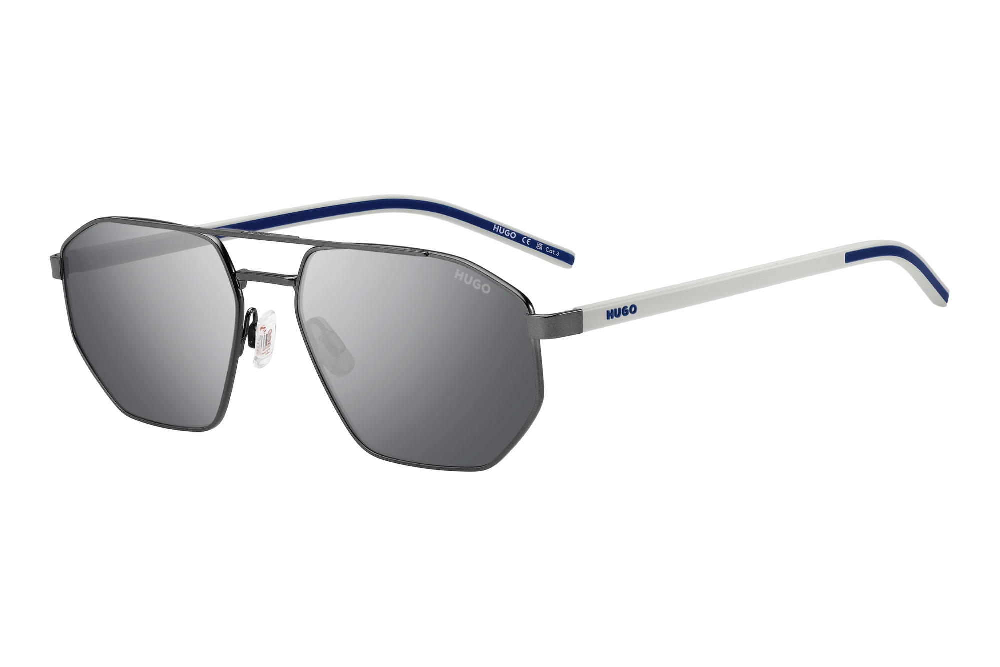 Hugo   HG 1433/S R80/T4 SILVER MIRRORMATTE DARK RUTHENIUM