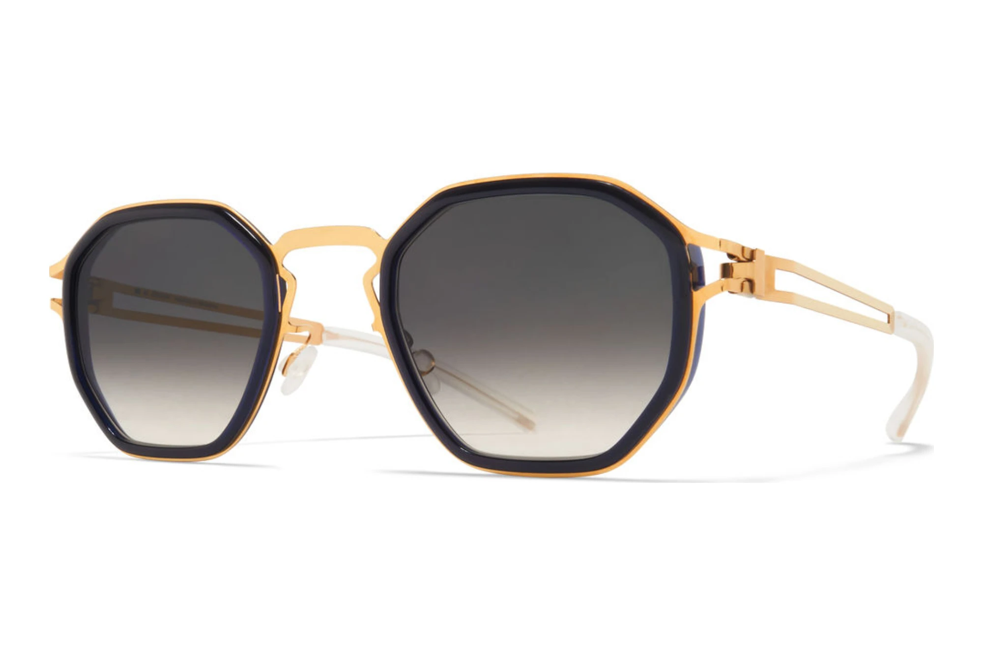 MYKITA   GIA SUN 768 Raw Black GradientA76-Glossy Gold/Milky Indigo
