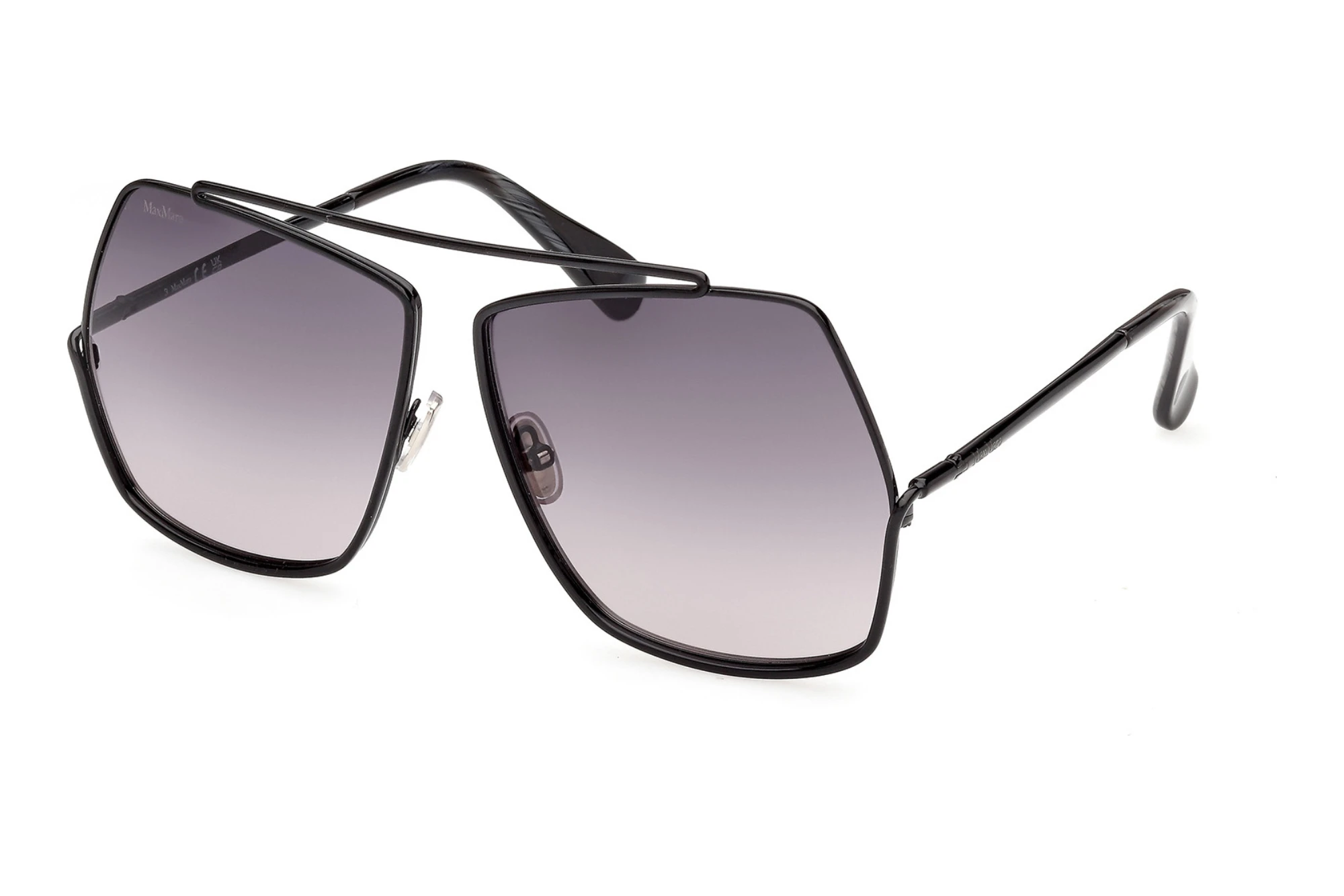 Max Mara   MM0006 01B grau verlaufendGlänzend Schwarz