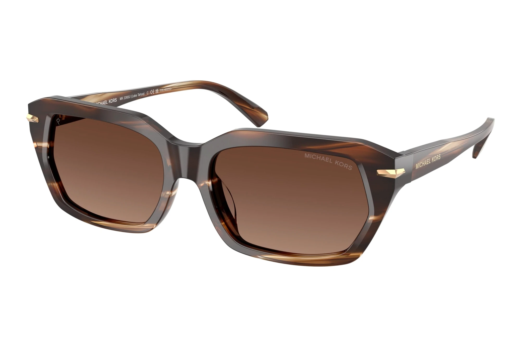 Michael Kors   MK2265U 4039T5 Brown Solid PolarizedBrown Horn
