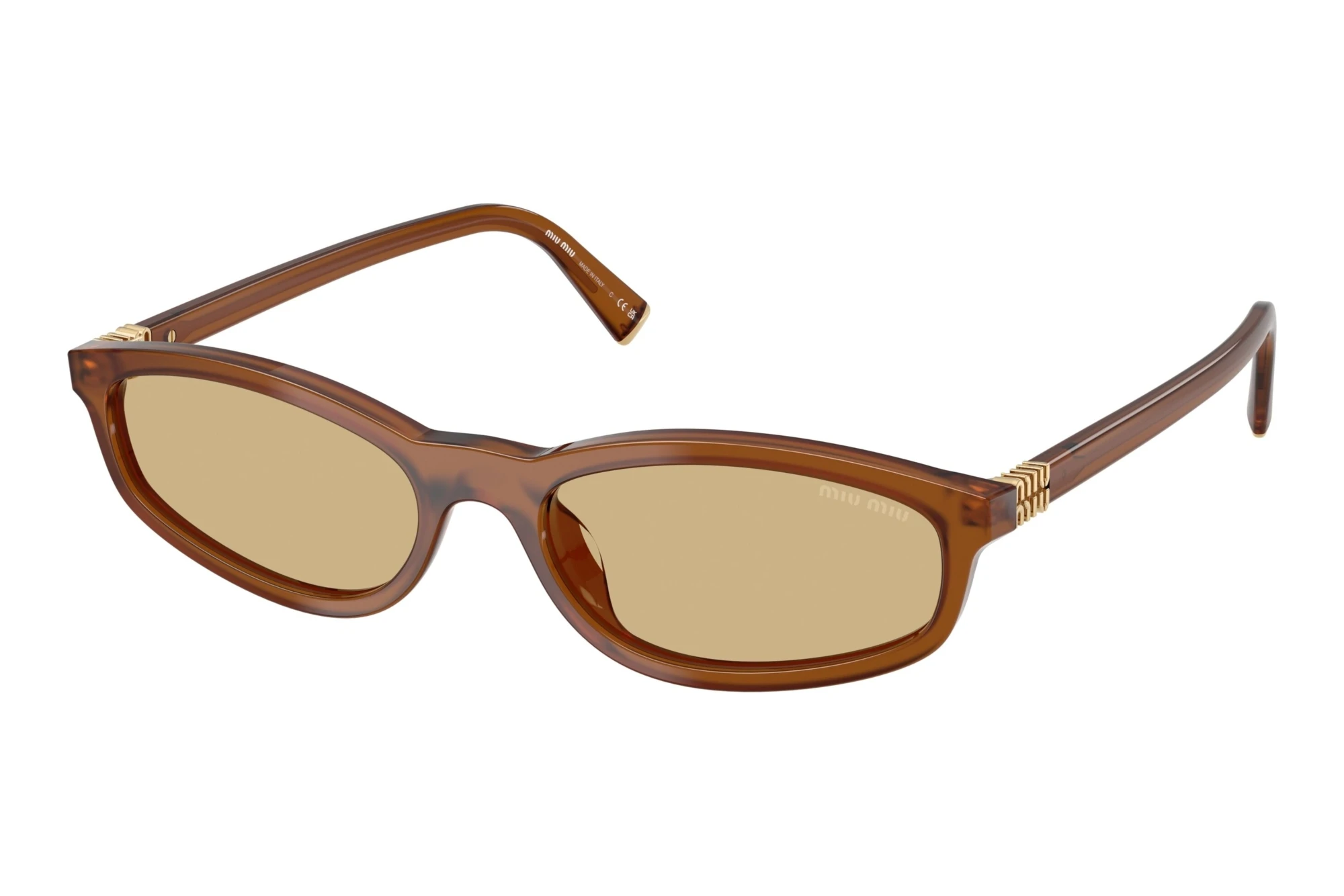 Miu Miu   MU A06S 22I10R YellowOpaline Amber