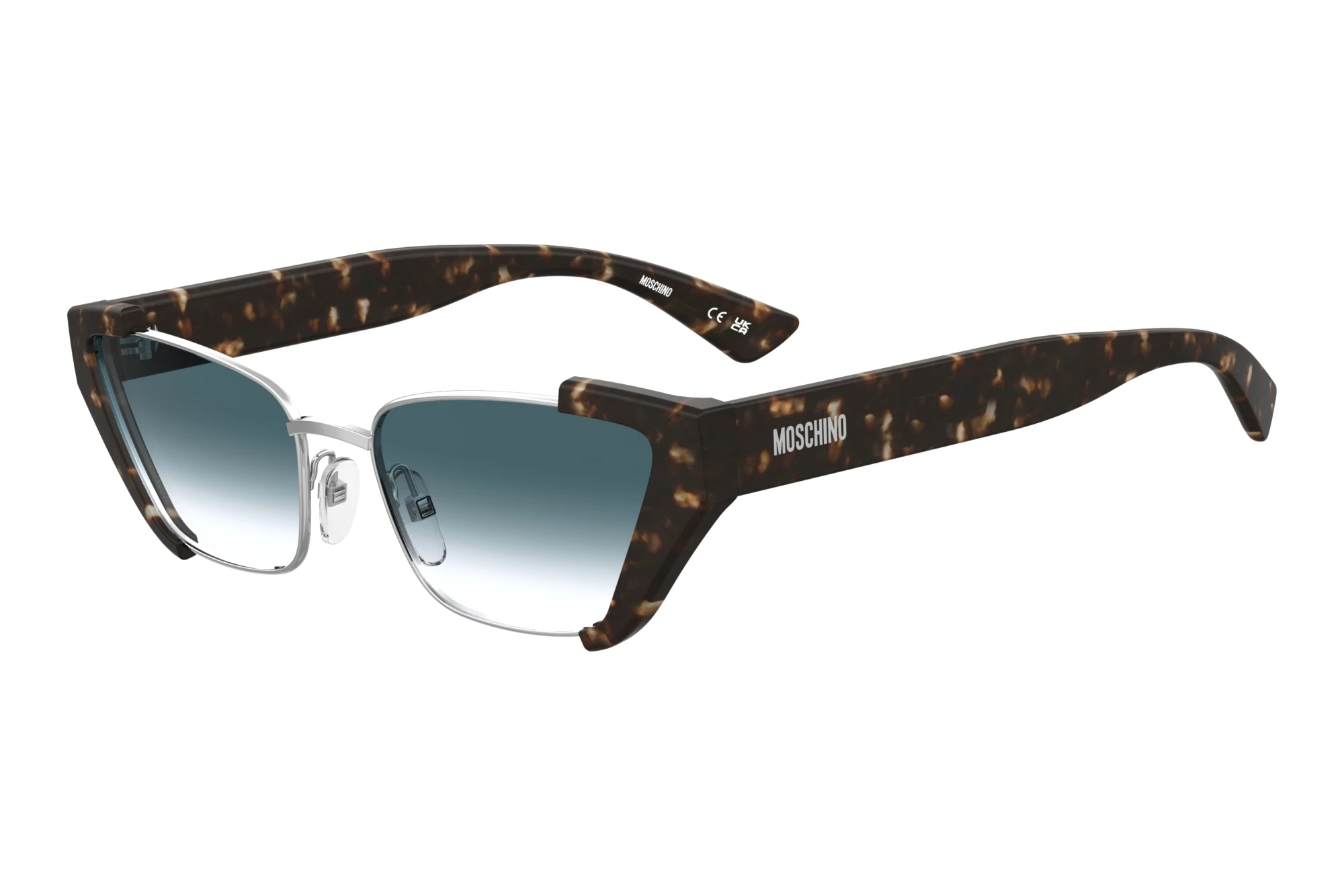Moschino   MOS205/S 45Z/08 DK BLUE SHADEDHAVANA SILVER