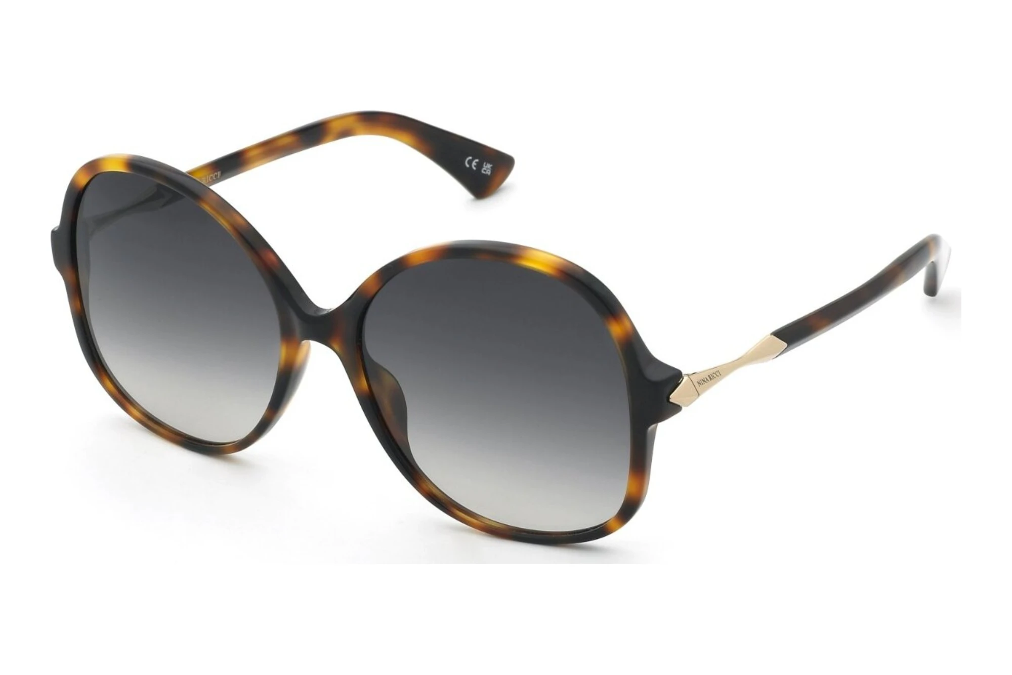Nina Ricci   SNR480 0752 SMOKE GRADIENT SMOKESHINY DARK HAVANA