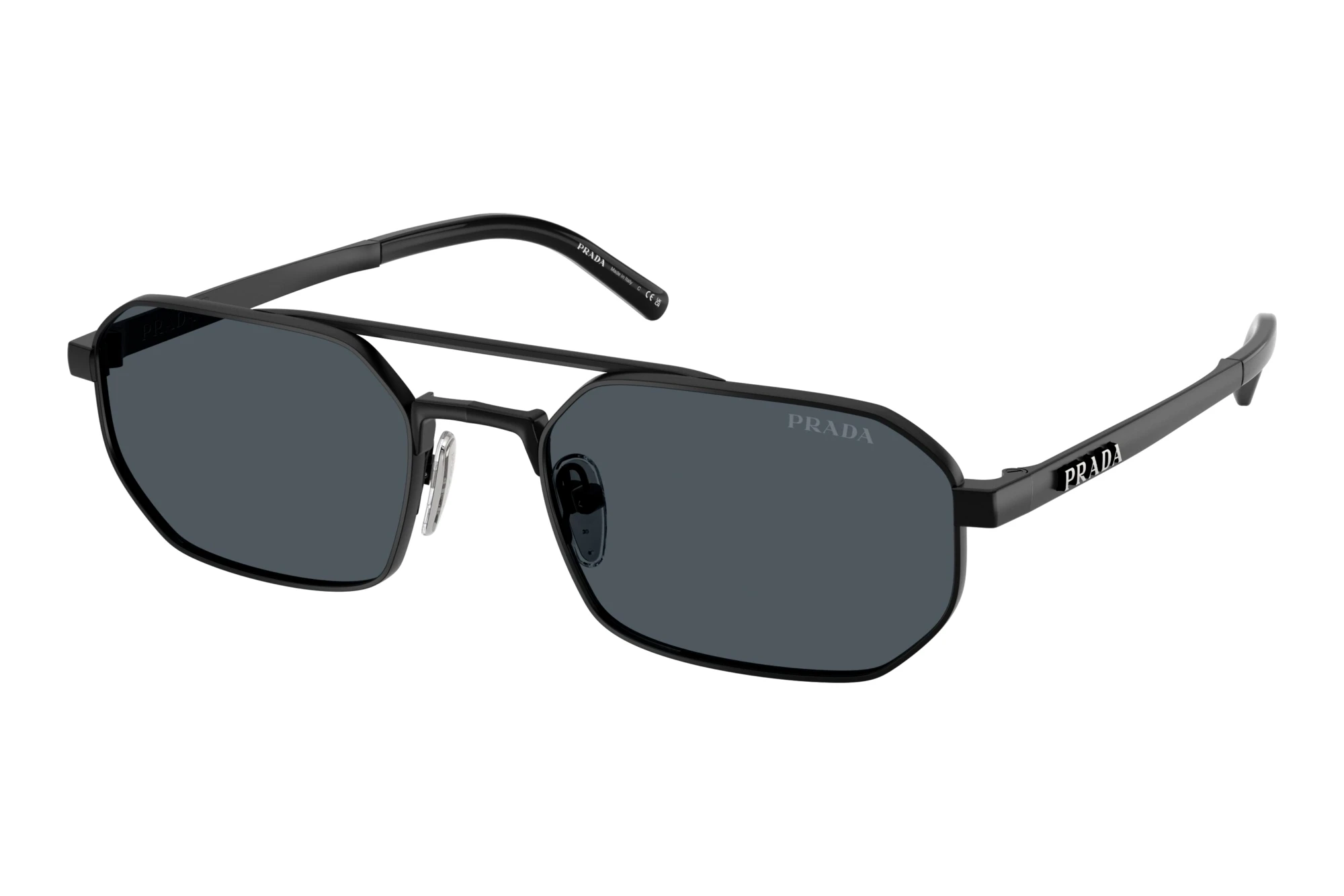 Prada   PR D53S 7AB70B Dark GreySatin Black