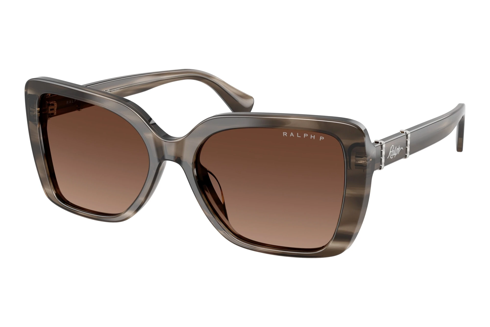 Ralph   RA5356U 6383T5 Gradient Brown PolarizedGrey/Crystal Striped