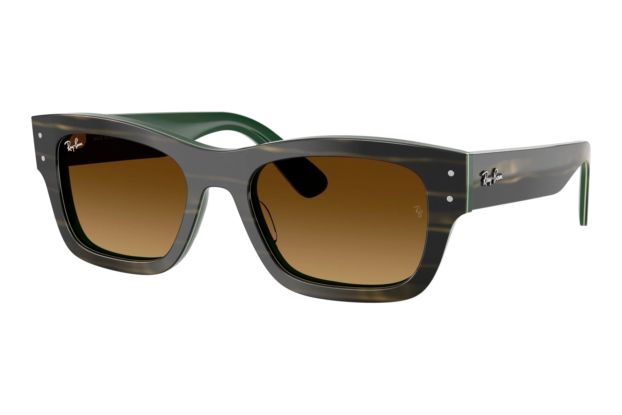 Ray-Ban   RB7683S 140285 Gradient BrownStriped Green On Green