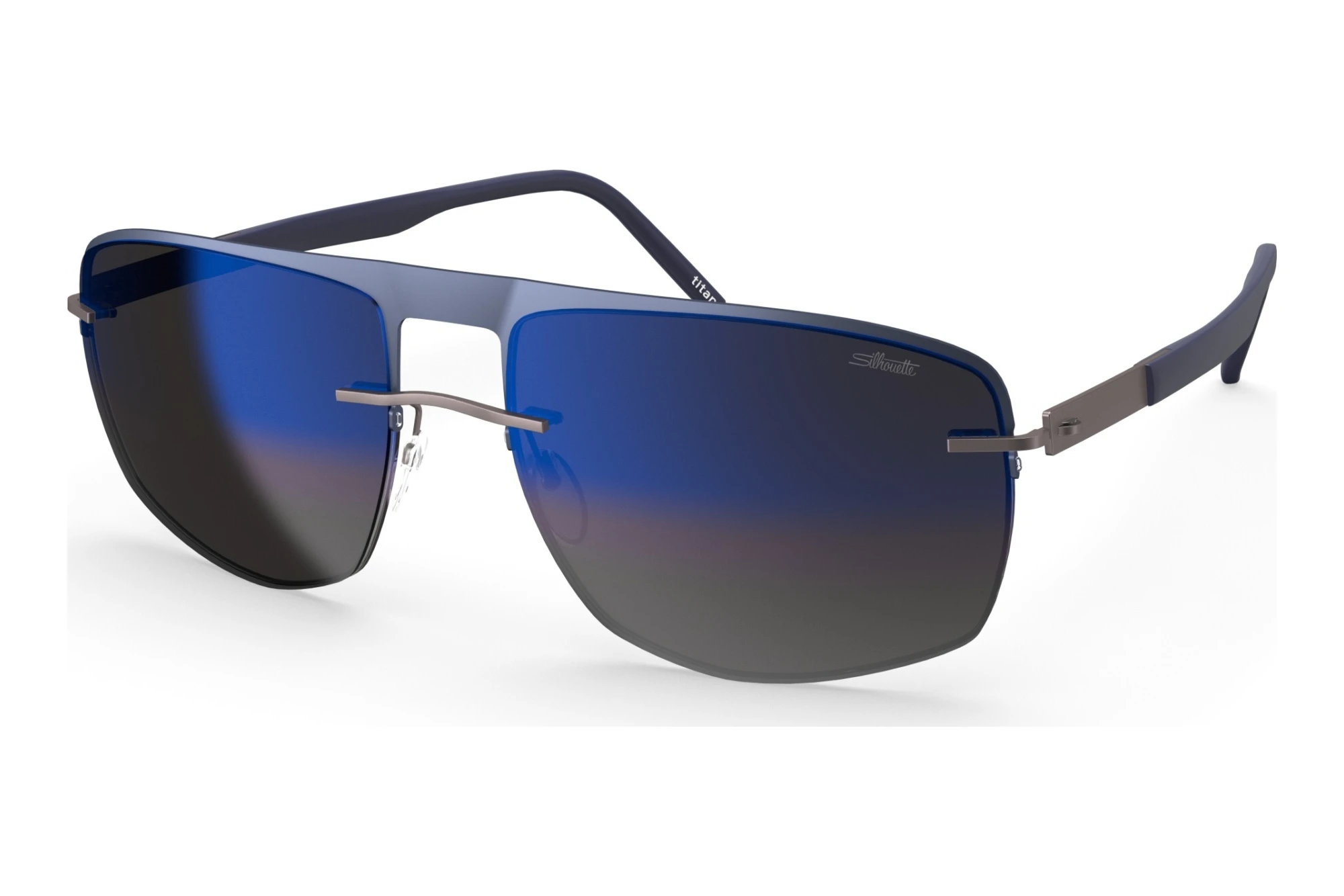 Silhouette   8738 4540 blackSLM Blue Mirror Gradient