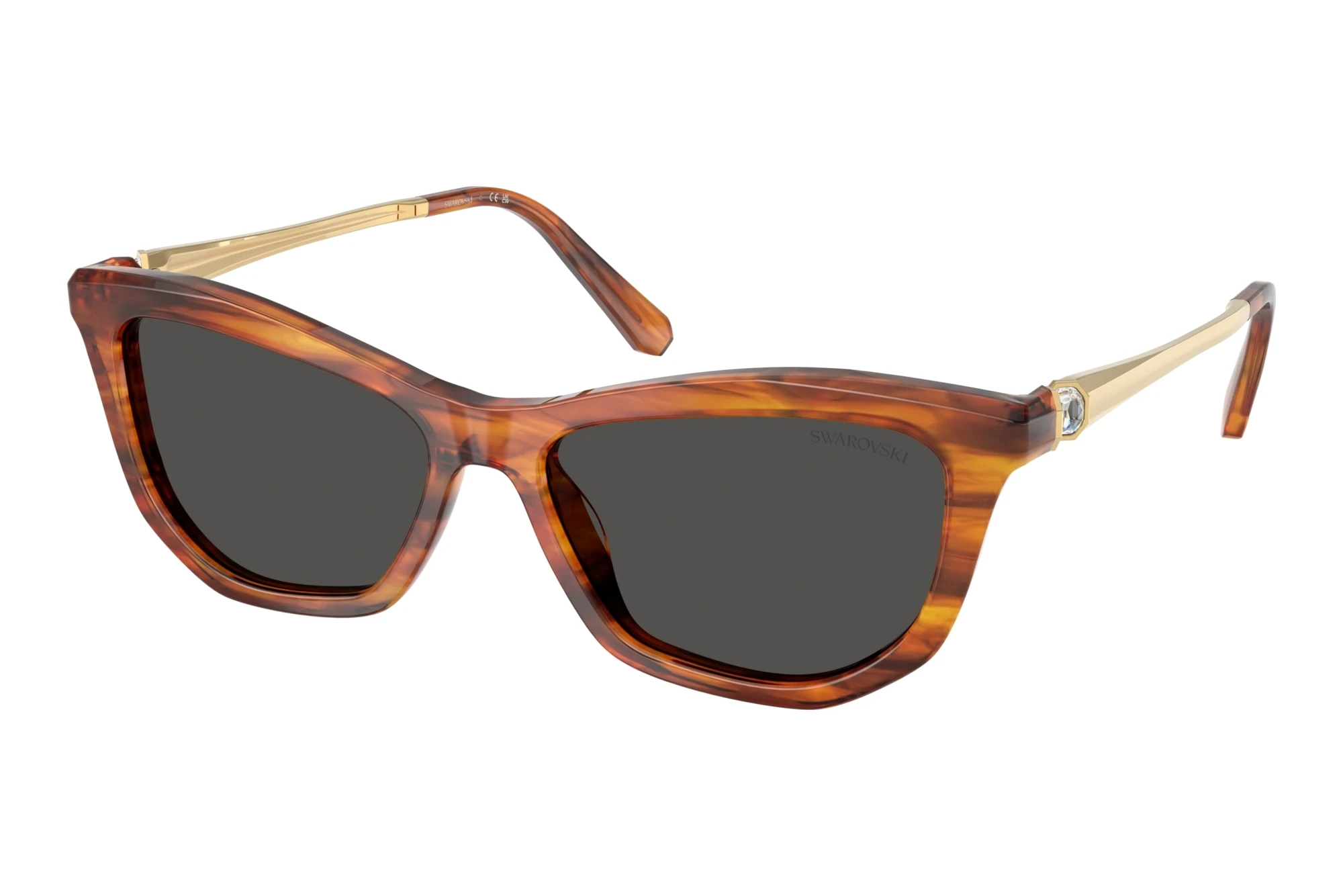 Swarovski   SK6057 109187 Dark GreyStriped Havana