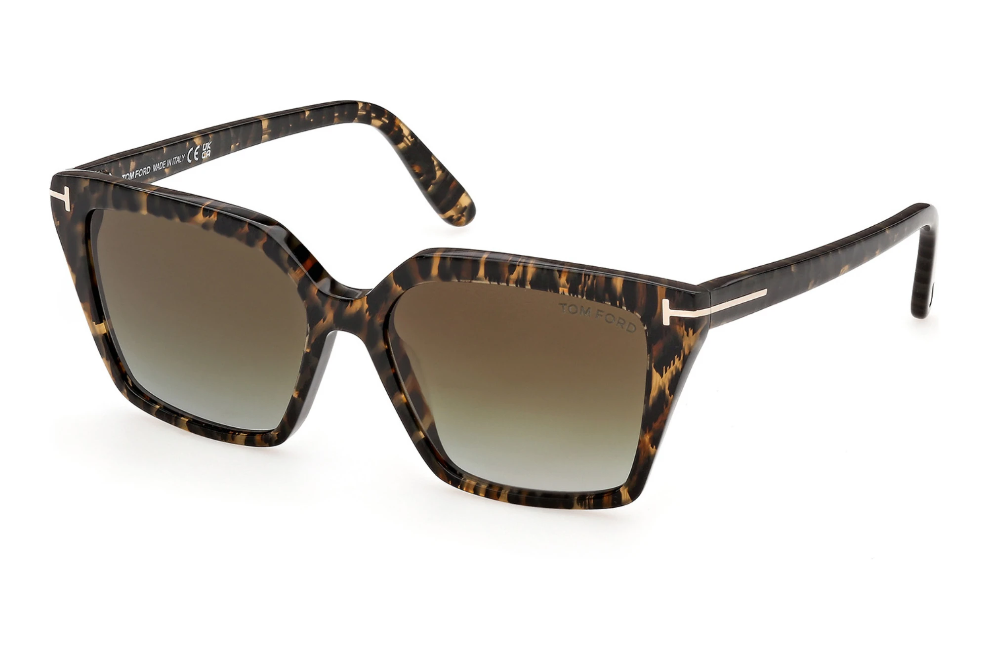 Tom Ford   FT1412 55P grün verlaufendBunt Havanna