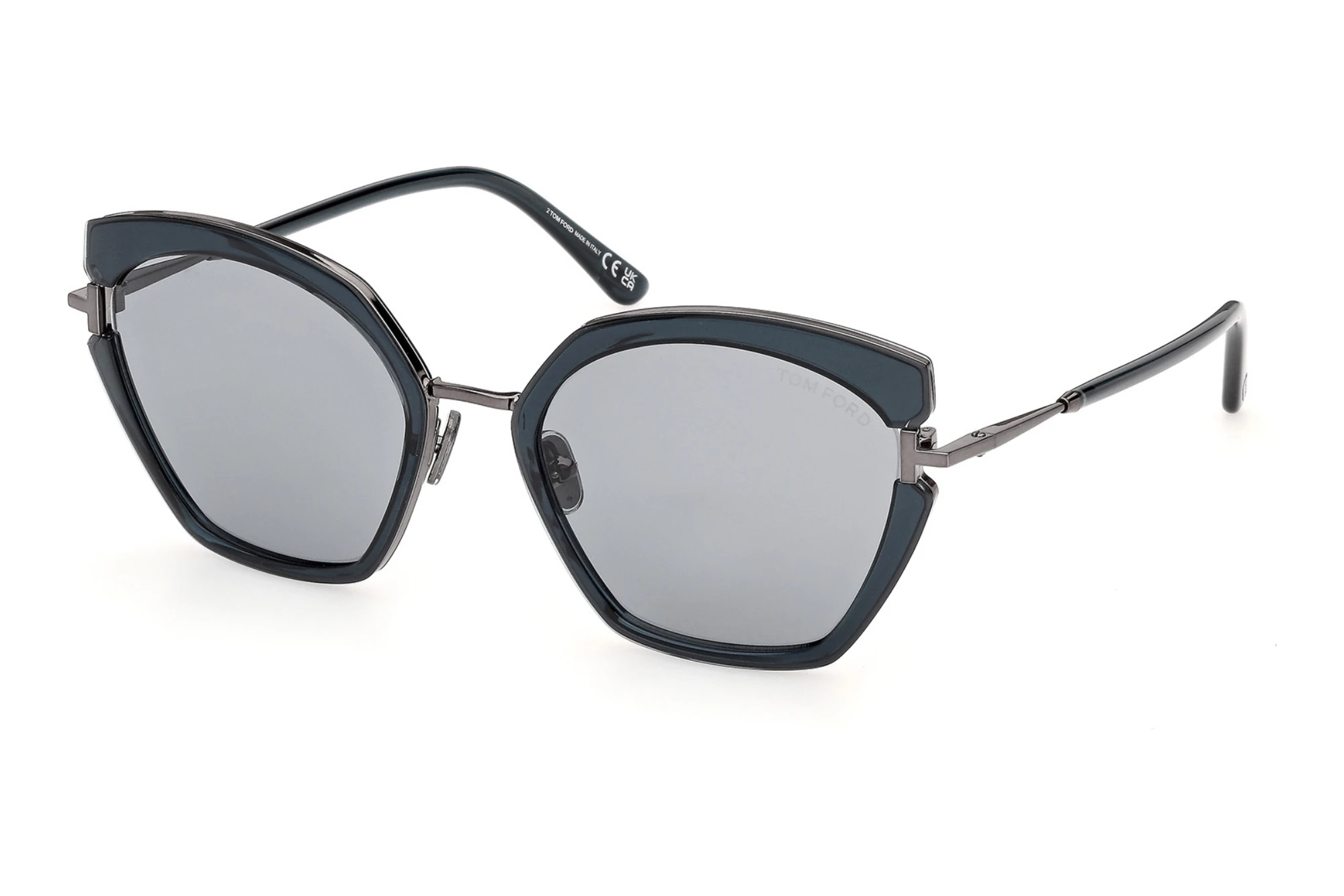 Tom Ford   FT1419 87A grauGlänzend Türkis