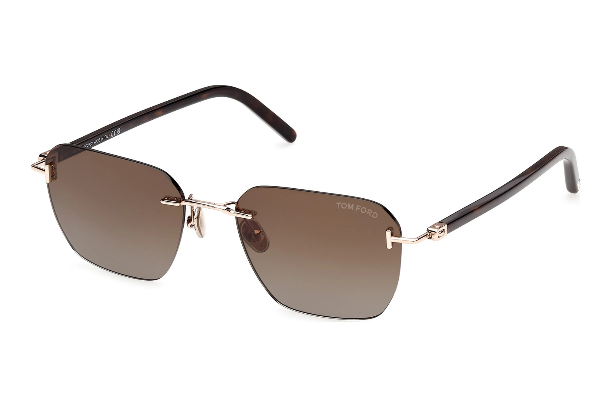 Tom Ford   FT1433 28F braun verlaufendGlänzend Rose Gold