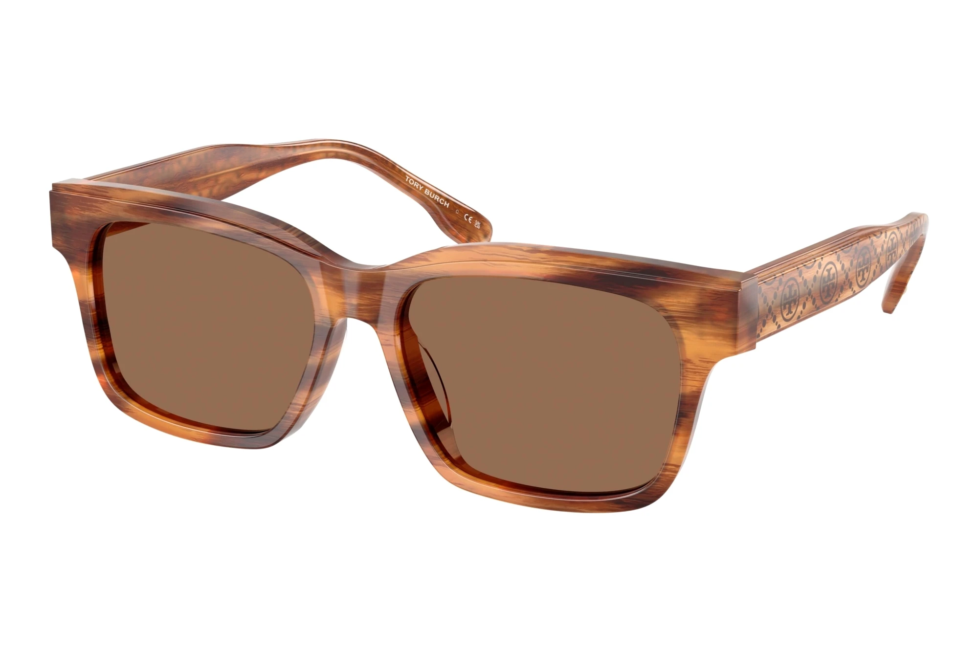 Tory Burch   TY7227D 192573 Dark BrownHoney Wood