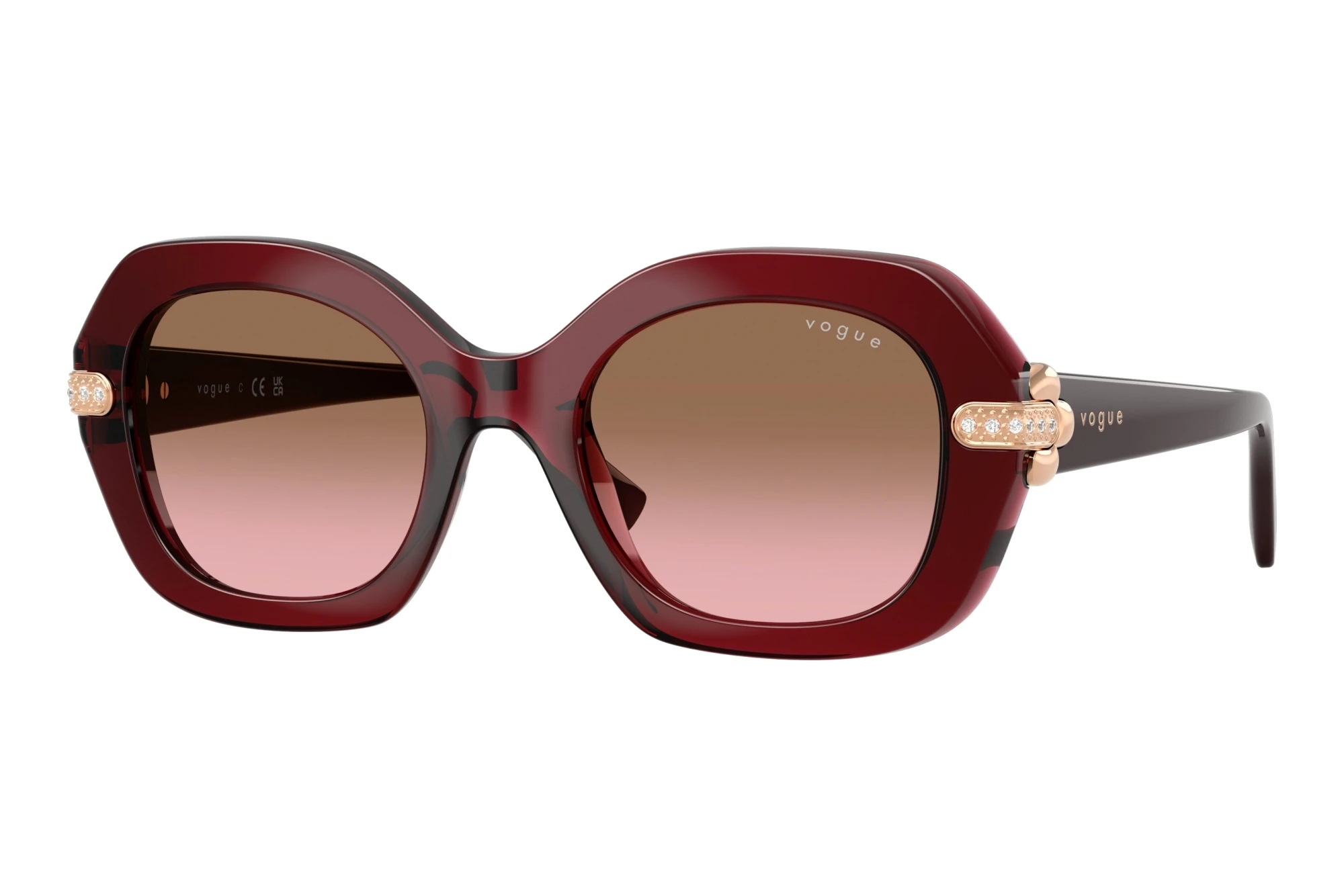 Vogue Eyewear   VO5706SB 328614 Pink Gradient BrownTransparent Bordeaux