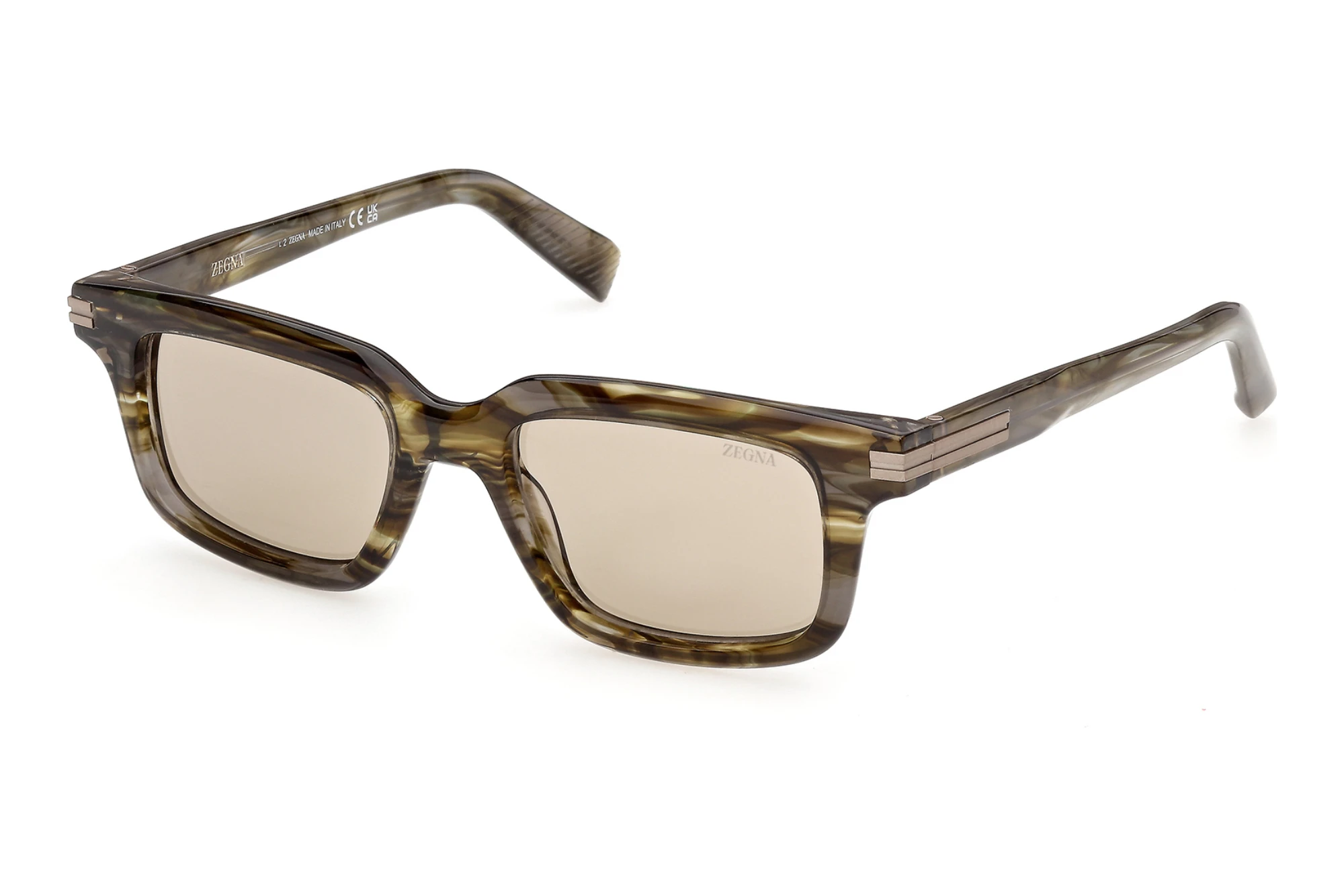 Zegna   EZ0312 98E braunDunkelgrün/Gestreift