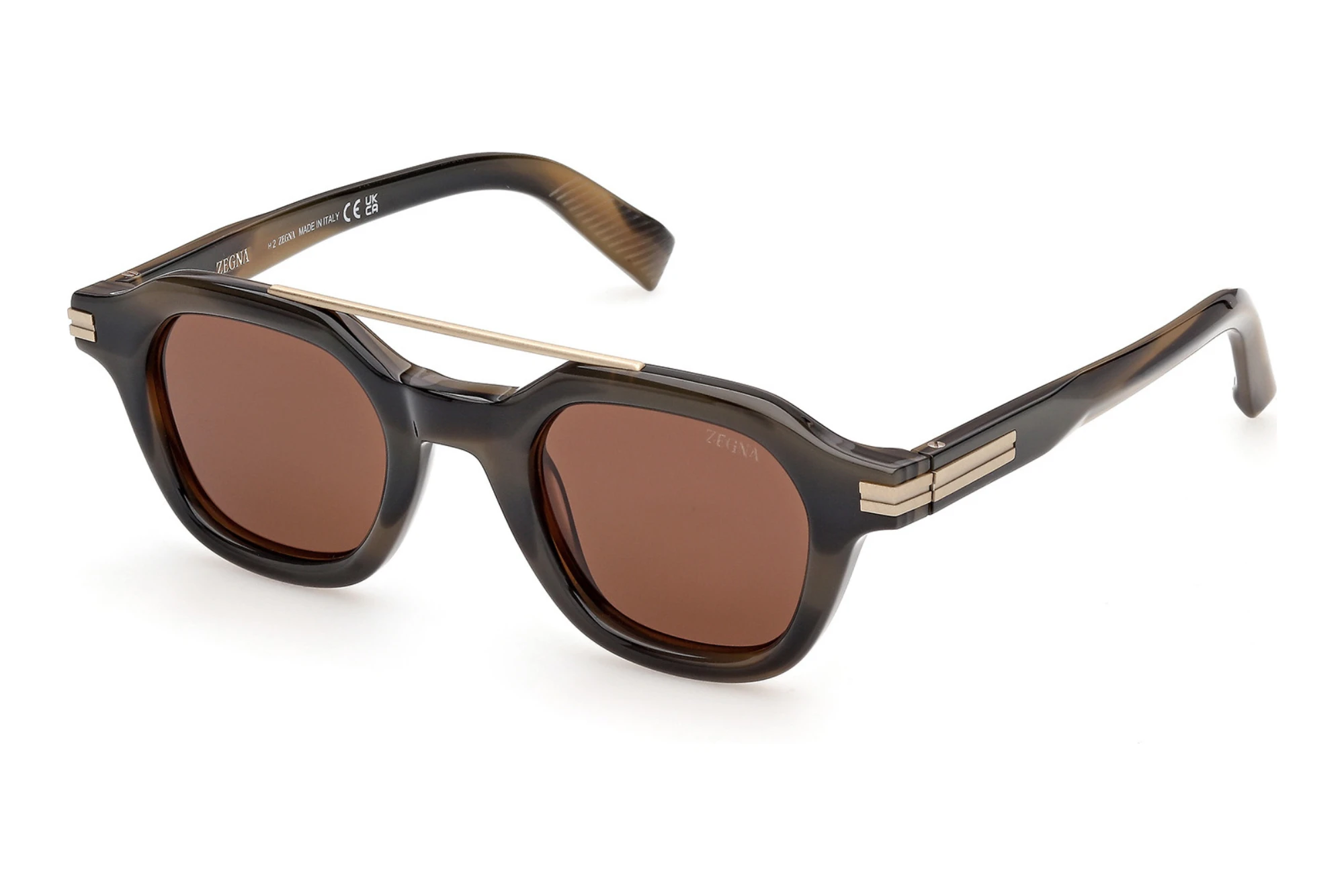 Zegna   EZ0319 51E braunHellbraun /Gestreift