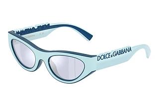Dolce & Gabbana DX6012 30151U Dark Violet Mirror SilverAzure Rubber/Blue