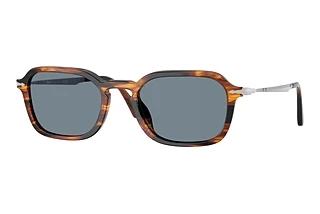 Persol PO3381S 123556 Light BlueStriped Black & Brown