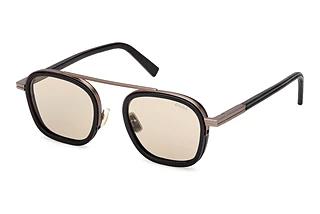 Zegna EZ0278 48E braunGlänzend Dunkelbraun